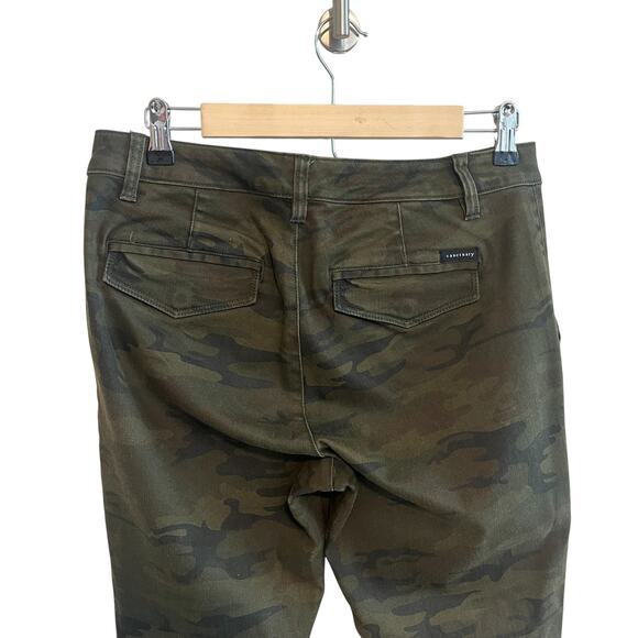 Sanctuary Standard Surplus Camo Ankle Zip Crop Skinny Pants Green Size 29 - Picture 5 of 8